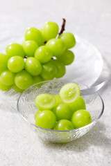 シャインマスカット　Shine Muscat (Green Seedless Grapes)
