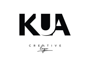 KUA Creative Minimalistic Negative Space Latter Logo with Modern Monogram for Branding and Business Letter mark Logo with Initial Letters Logo Design for Branding.	