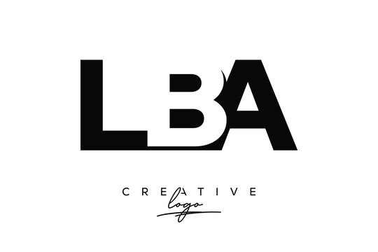 LBA Creative Minimalistic Negative Space Latter Logo with Modern Monogram for Branding and Business Letter mark Logo with Initial Letters Logo Design for Branding.	