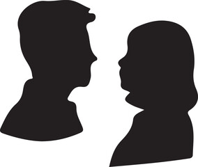 man and woman silhouette