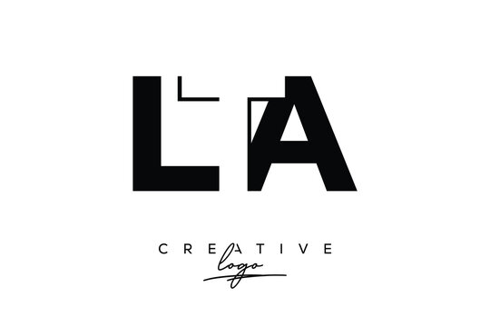 LTA Creative Minimalistic Negative Space Latter Logo with Modern Monogram for Branding and Business Letter mark Logo with Initial Letters Logo Design for Branding.	