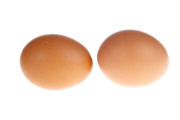 The egg is white background