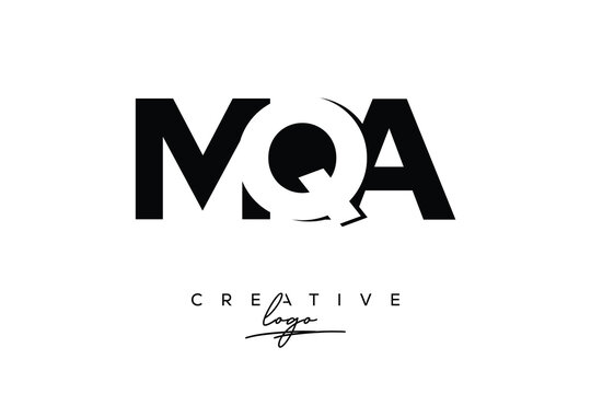MQA Creative Minimalistic Negative Space Latter Logo with Modern Monogram for Branding and Business Letter mark Logo with Initial Letters Logo Design for Branding.	
