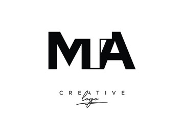 MTA Creative Minimalistic Negative Space Latter Logo with Modern Monogram for Branding and Business Letter mark Logo with Initial Letters Logo Design for Branding.	