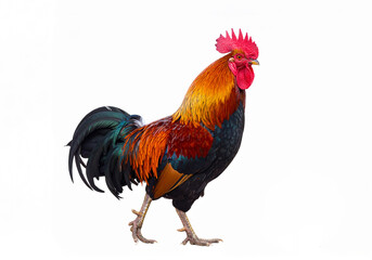 Fototapeta premium rooster isolated on white