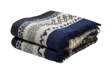 PNG Cozy patterned wool blanket.