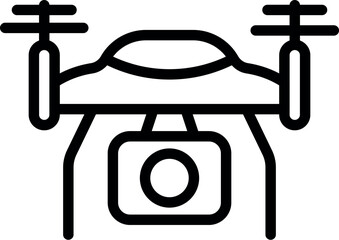 Drone with camera recording aerial video and photos, modern technology for photography and videography