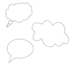 Blank Outline Speech and Thought Bubbles PNG Isolated
communication elements: a classic speech bubble, a comic-style thought cloud, and a small, pointed dialogue box. Isolated PNG for design projects