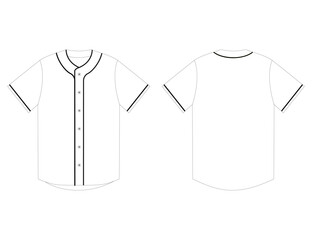Baseball jersey template white raglan style