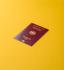 German passport, German document for travelling, border crossing