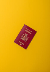 Spain passport for travelling, flying and doing business. Spanish document, id