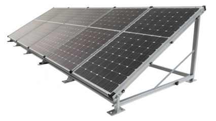 solar panels on white background