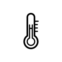 Vector illustration of a thermometer icon showing a temperature measurement symbol