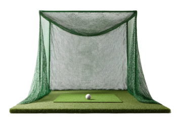 golf practice hitting net with target sheet on square frame