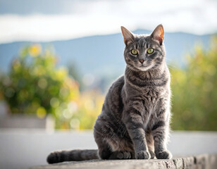 Obraz premium The essence of feline grace expressed through minimalist focus and soft lighting.
