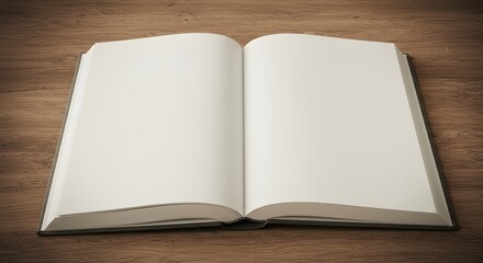 Open book on wooden table