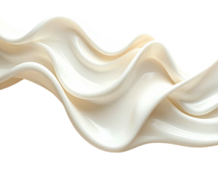 Abstract swirls of smooth, white liquid