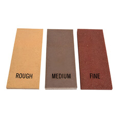 Three Sharpening Stones Rough, Medium, and Fine Grades for Tool and Knife Care