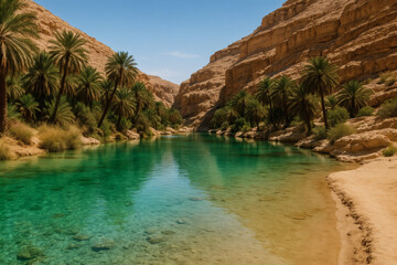 Hidden Egyptian Oasis, A Breathtaking Oasis in the Arabian Desert, Palms