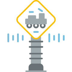 Road Sign Icon Vector Element