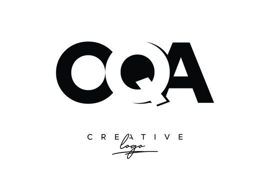 OQA Creative Minimalistic Negative Space Latter Logo with Modern Monogram for Branding and Business Letter mark Logo with Initial Letters Logo Design for Branding.	