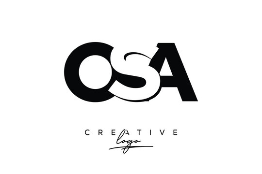 OSA Creative Minimalistic Negative Space Latter Logo with Modern Monogram for Branding and Business Letter mark Logo with Initial Letters Logo Design for Branding.	