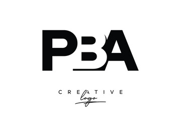 PBA Creative Minimalistic Negative Space Latter Logo with Modern Monogram for Branding and Business Letter mark Logo with Initial Letters Logo Design for Branding.	