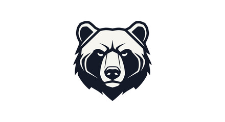 Dynamic and stylized bear head illustration, a powerful graphic design embodying wilderness strength and untamed nature. Ideal for logos, mascots, and strong visual identity branding