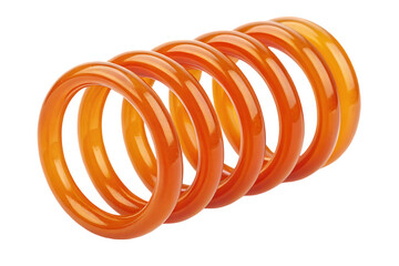 Set of 5 Orange Textured Bangles isolated on white background. Lightweight Fashion Jewelry for Bold Style Statements illustration on white