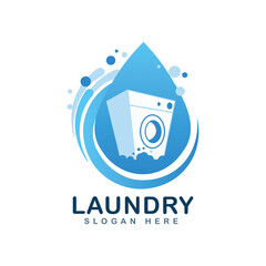 Laundry logo icon design, laundry logo template design.