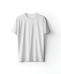 Blank white t-shirt, front view, studio shot (3)