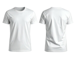 Blank white t-shirt, front and back views (2)