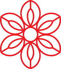 red flower vector
