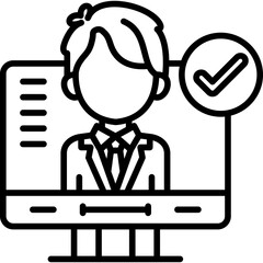 Verified Account Icon Vector Element