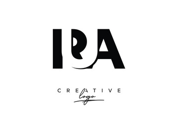 RUA Creative Minimalistic Negative Space Latter Logo with Modern Monogram for Branding and Business Letter mark Logo with Initial Letters Logo Design for Branding.	