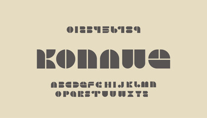 Konawe Trendy font . Modern typography. Font for events, promotions, logos, banner, monogram and poster. Stylized alphabet