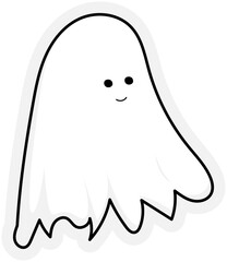 Cute Ghost illustration Sticker