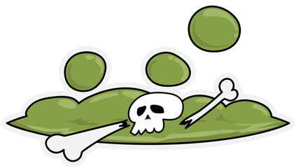 Toxic Green Potion Sticker with Skull and Bones