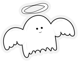 Cute Ghost illustration Sticker