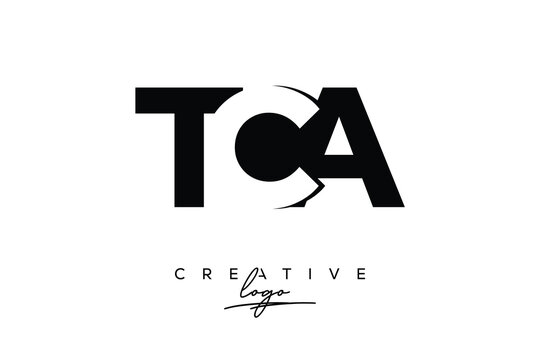 TCA Creative Minimalistic Negative Space Latter Logo with Modern Monogram for Branding and Business Letter mark Logo with Initial Letters Logo Design for Branding.