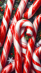 candy cane christmas background