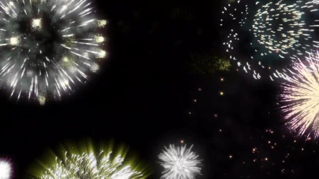 Looping multicolored fireworks – new year celebration grand finale 4K