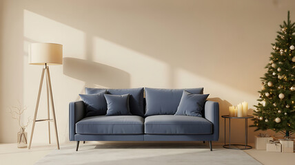 Cozy living room with Christmas tree and gifts brings a festive holiday spirit perfect for home decor inspiration and seasonal interior design promotions