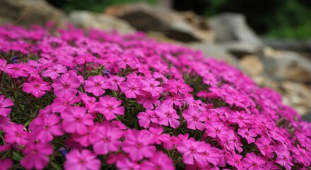 Obraz premium Close up view of vibrant pink flowers