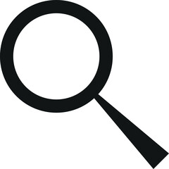 Search magnifying glass flat icon for apps and website vector