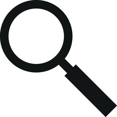 Search magnifying glass flat icon for apps and website vector