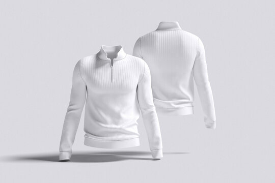 Front and back view sweatshit for mockup 