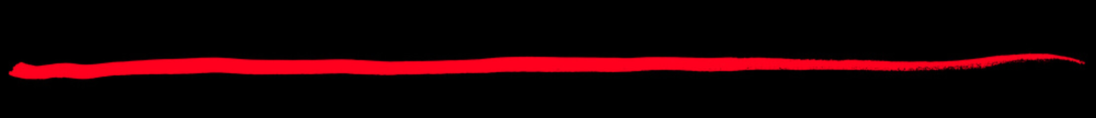 Zeichnung in rot auf schwarz: Lange unordentliche Linie
