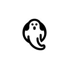 Spooky Halloween Ghost Cartoon Character Vector Artwork