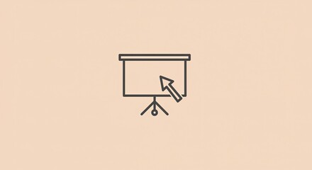 Presentation screen with a cursor, indicating a presentation or slideshow.